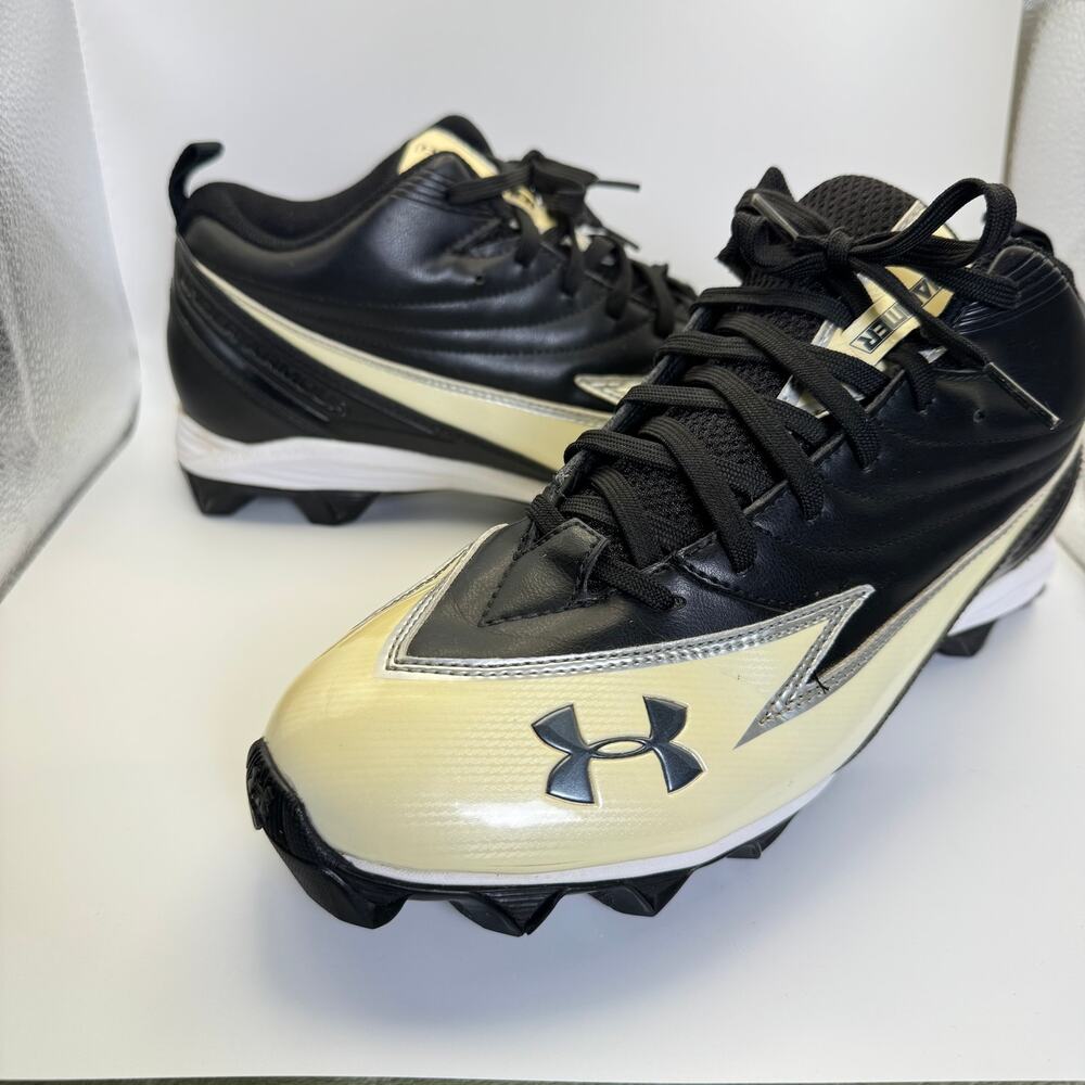 Under Armour Hammer Baseball Softball Molded Cleats Black White Men's 11